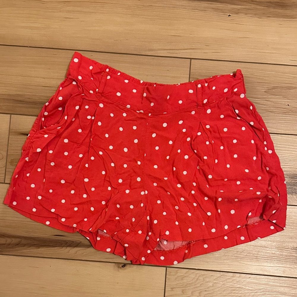 Jessica Simpson Red Polka Dot High Waist Shorts
